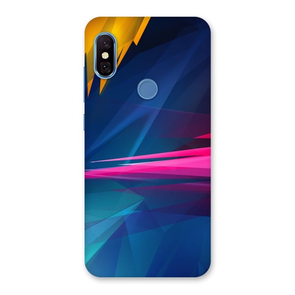 Blue Red Abstract Back Case for Redmi Note 6 Pro