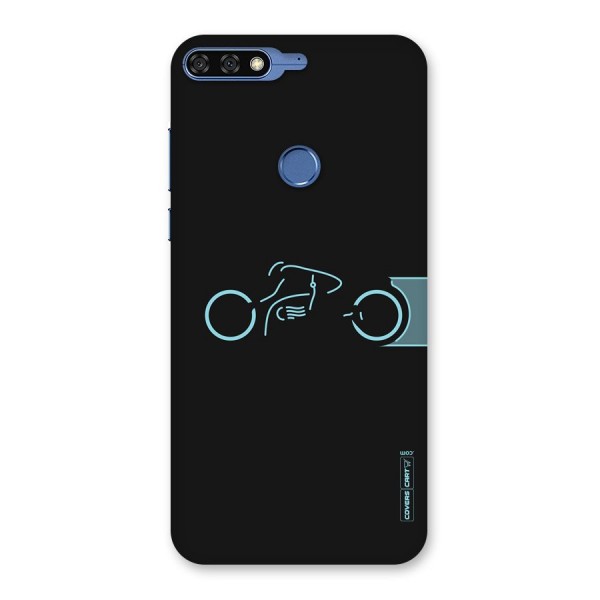 Blue Ride Back Case for Honor 7C