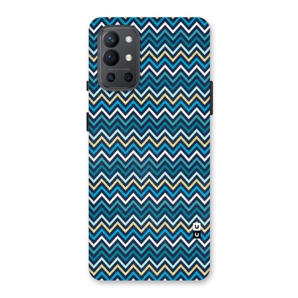Blue Shades Chevron Pattern Back Case for OnePlus 9R