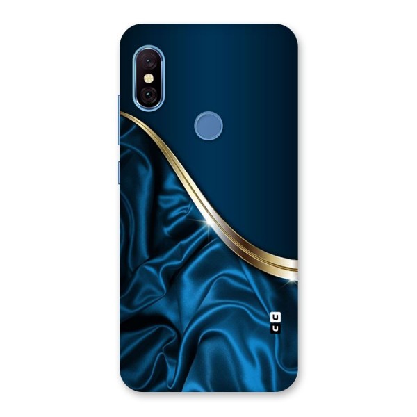 Blue Smooth Flow Back Case for Redmi Note 6 Pro