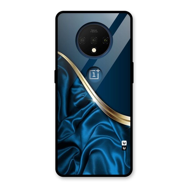 Blue Smooth Flow Glass Back Case for OnePlus 7T
