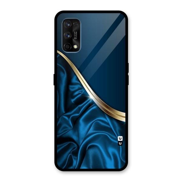 Blue Smooth Flow Glass Back Case for Realme 7 Pro