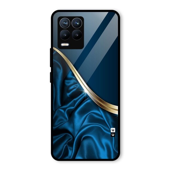 Blue Smooth Flow Glass Back Case for Realme 8 Pro