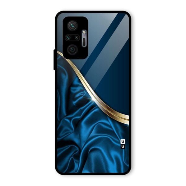 Blue Smooth Flow Glass Back Case for Redmi Note 10 Pro Max