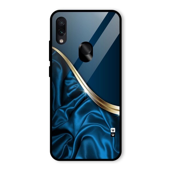 Blue Smooth Flow Glass Back Case for Redmi Note 7 Pro