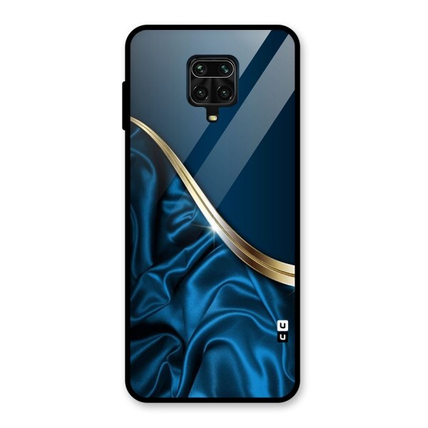 Blue Smooth Flow Glass Back Case for Redmi Note 9 Pro Max