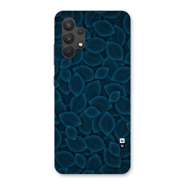 Blue Thin Leaves Back Case for Galaxy A32