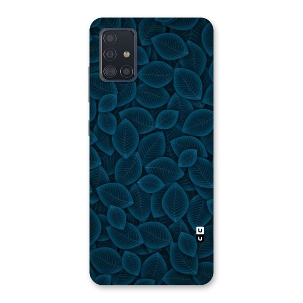 Blue Thin Leaves Back Case for Galaxy A51