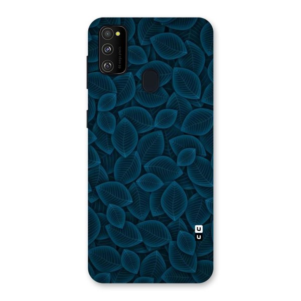 Blue Thin Leaves Back Case for Galaxy M21