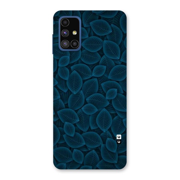 Blue Thin Leaves Back Case for Galaxy M51