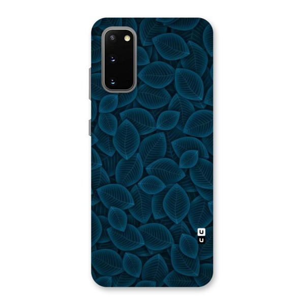 Blue Thin Leaves Back Case for Galaxy S20