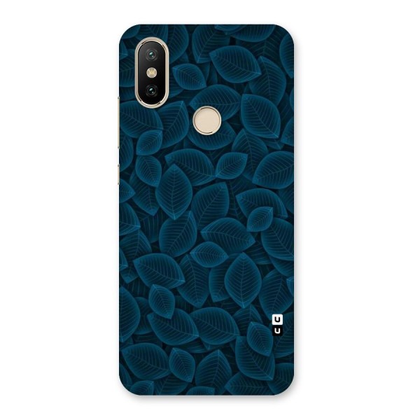 Blue Thin Leaves Back Case for Mi A2