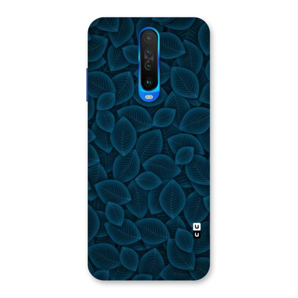 Blue Thin Leaves Back Case for Poco X2