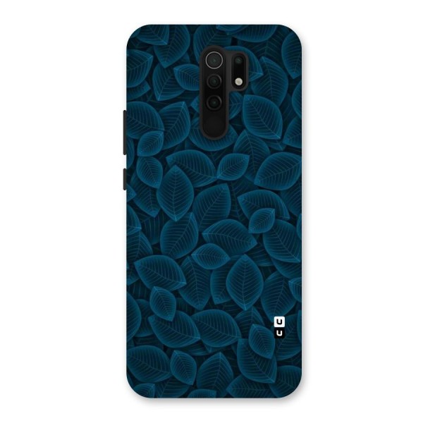 Blue Thin Leaves Back Case for Redmi 9 Prime