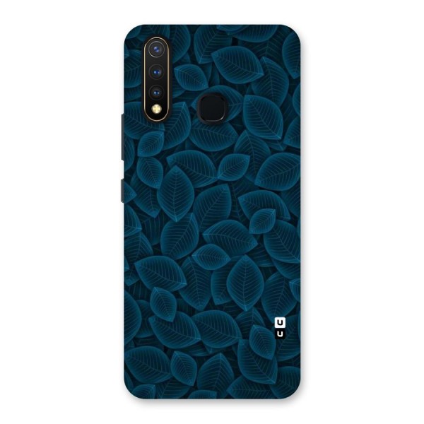 Blue Thin Leaves Back Case for Vivo Y19