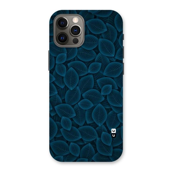Blue Thin Leaves Back Case for iPhone 12 Pro