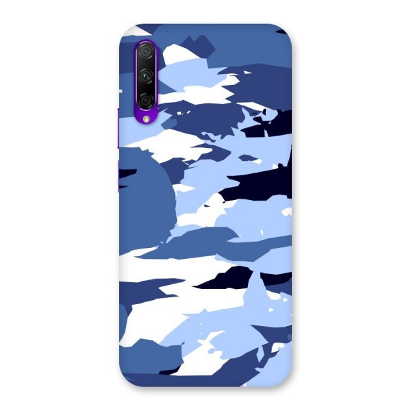 Blue White Canvas Back Case for Honor 9X Pro