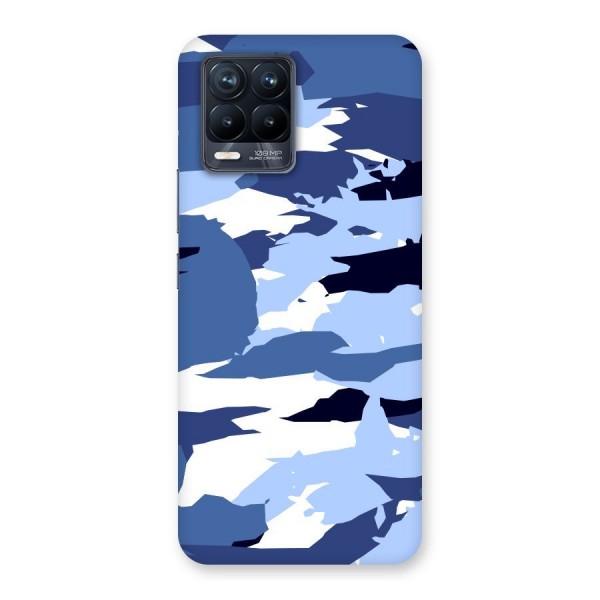 Blue White Canvas Back Case for Realme 8 Pro