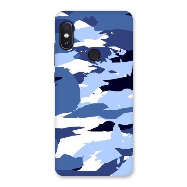 Blue White Canvas Back Case for Redmi Note 5 Pro