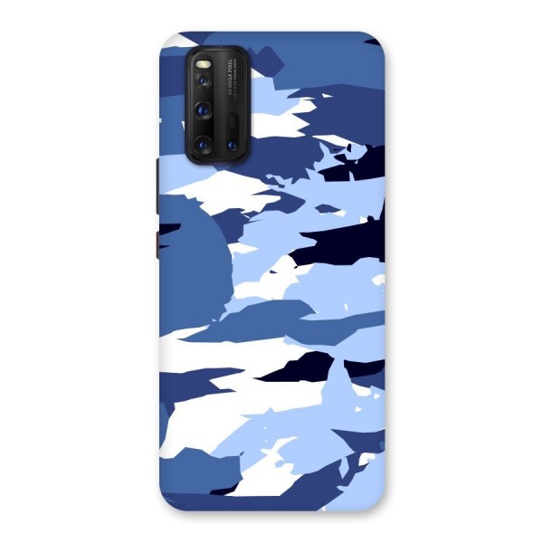 Blue White Canvas Back Case for Vivo iQOO 3