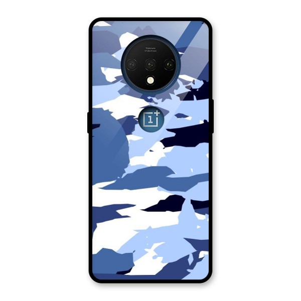 Blue White Canvas Glass Back Case for OnePlus 7T