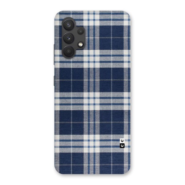Blue White Check Back Case for Galaxy A32