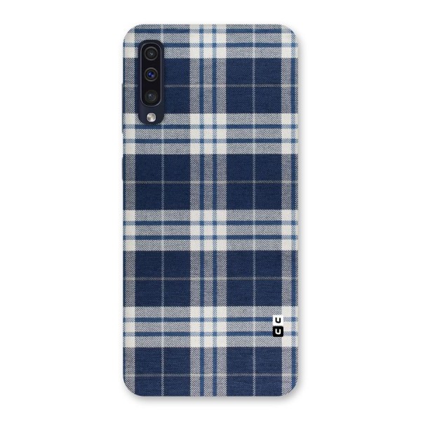 Blue White Check Back Case for Galaxy A50