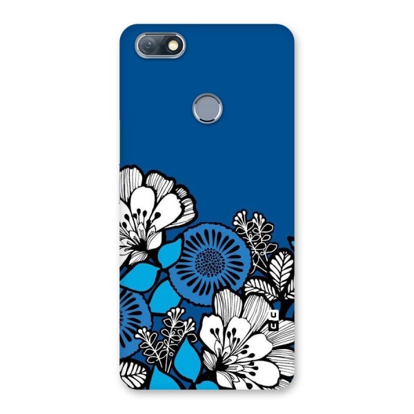 Blue White Flowers Back Case for Infinix Note 5