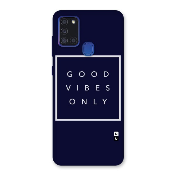 Blue White Vibes Back Case for Galaxy A21s