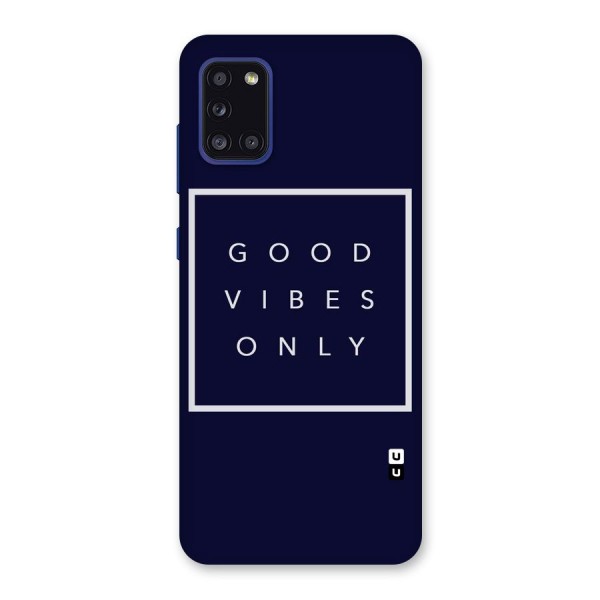 Blue White Vibes Back Case for Galaxy A31