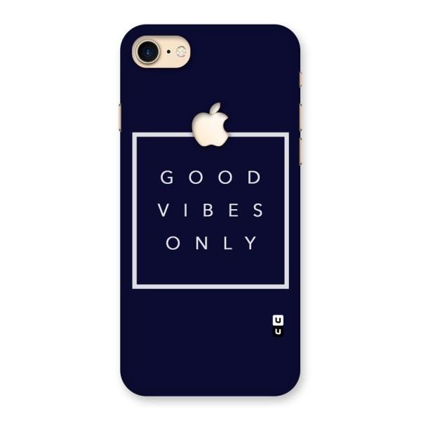 Blue White Vibes Back Case for iPhone 7 Apple Cut