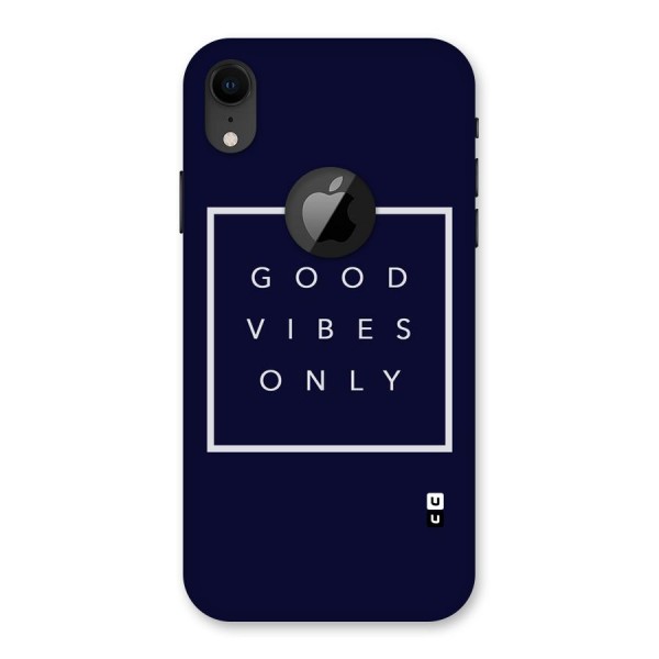 Blue White Vibes Back Case for iPhone XR Logo Cut