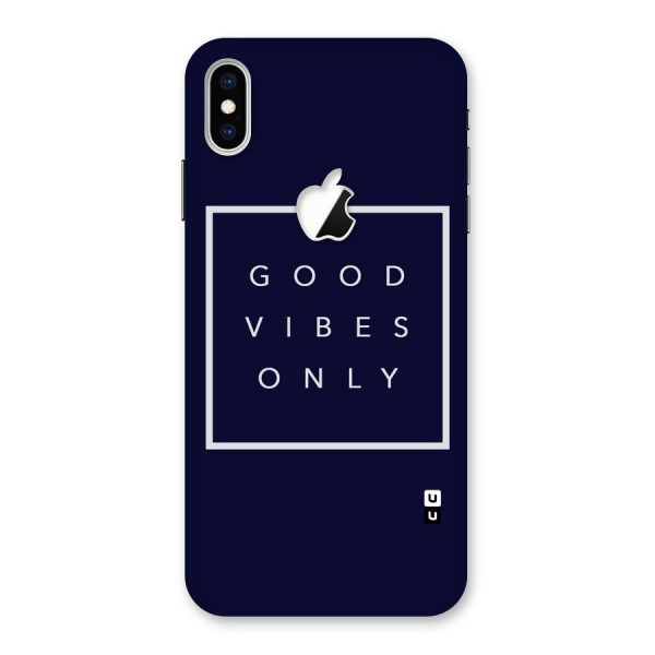 Blue White Vibes Back Case for iPhone XS Max Apple Cut
