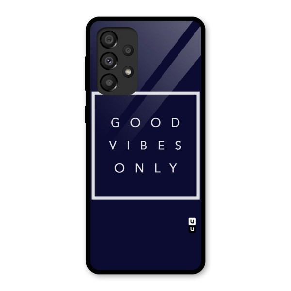 Blue White Vibes Glass Back Case for Galaxy A33 5G
