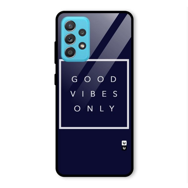 Blue White Vibes Glass Back Case for Galaxy A52