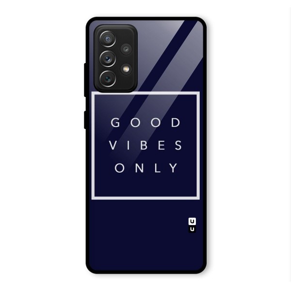 Blue White Vibes Glass Back Case for Galaxy A72