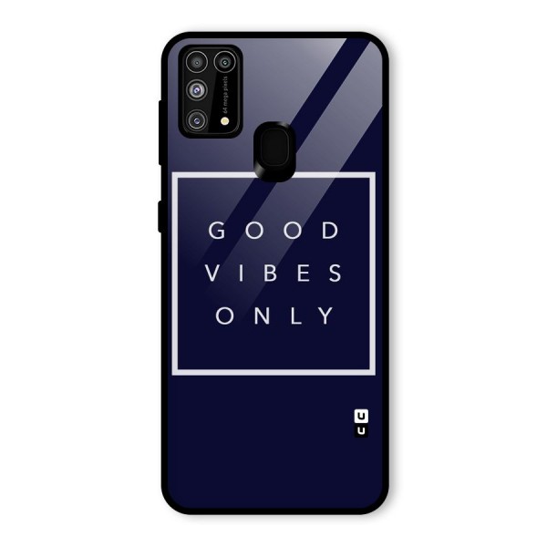 Blue White Vibes Glass Back Case for Galaxy F41