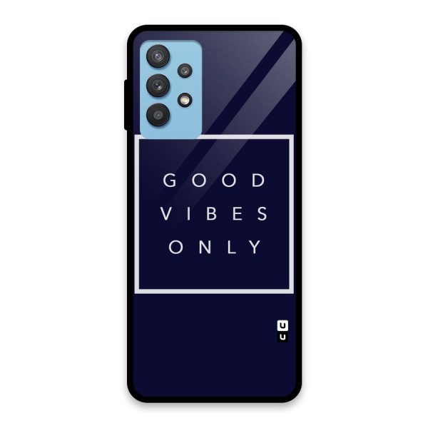 Blue White Vibes Glass Back Case for Galaxy M32 5G