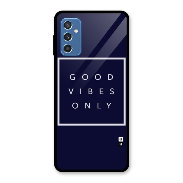 Blue White Vibes Glass Back Case for Galaxy M52 5G