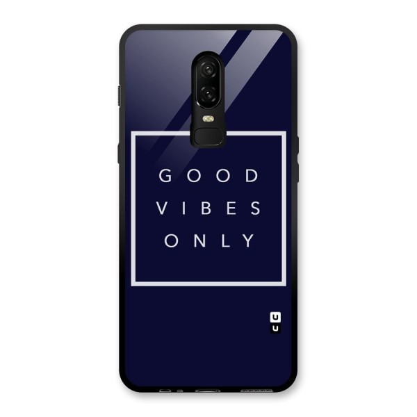Blue White Vibes Glass Back Case for OnePlus 6