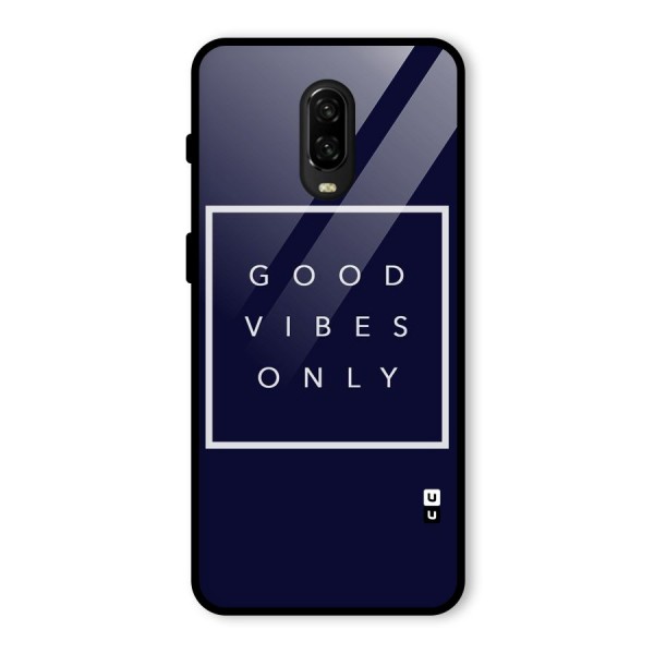 Blue White Vibes Glass Back Case for OnePlus 6T