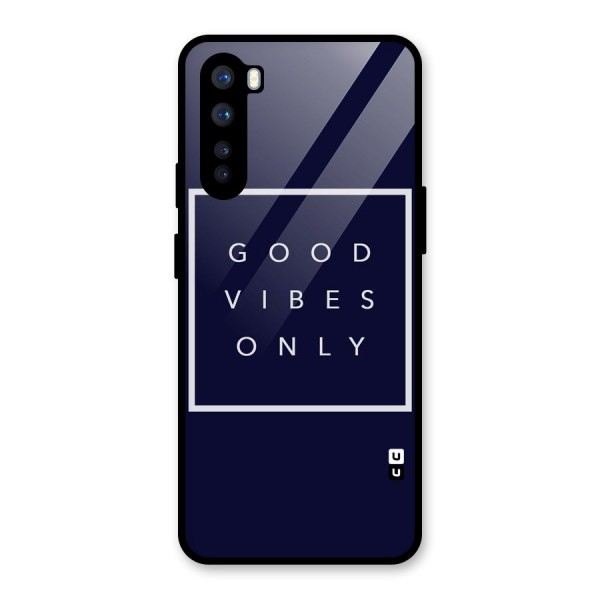 Blue White Vibes Glass Back Case for OnePlus Nord