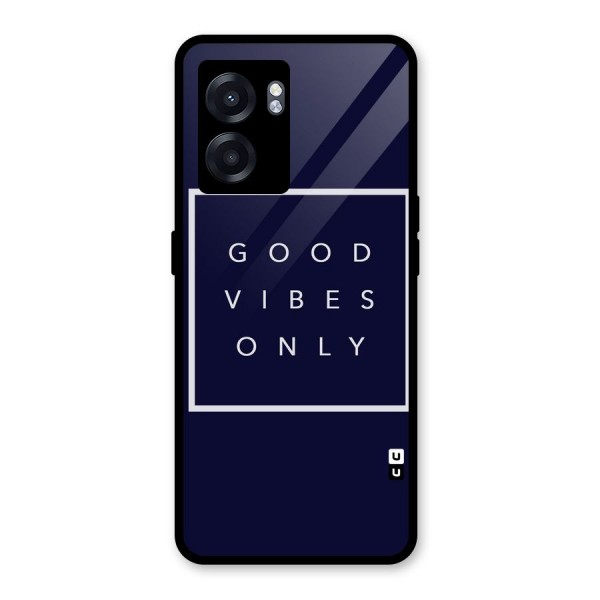 Blue White Vibes Glass Back Case for Oppo K10 (5G)