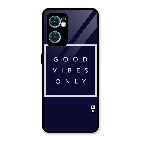 Blue White Vibes Glass Back Case for Oppo Reno7 5G