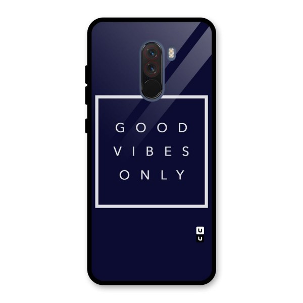 Blue White Vibes Glass Back Case for Poco F1