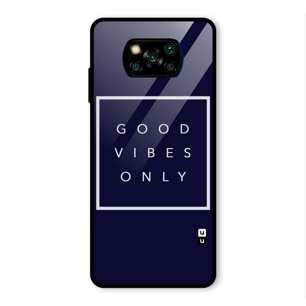 Blue White Vibes Glass Back Case for Poco X3 Pro
