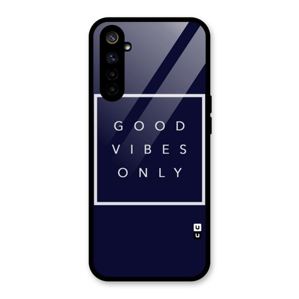 Blue White Vibes Glass Back Case for Realme 6