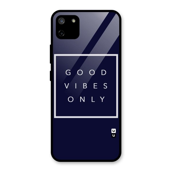 Blue White Vibes Glass Back Case for Realme C11