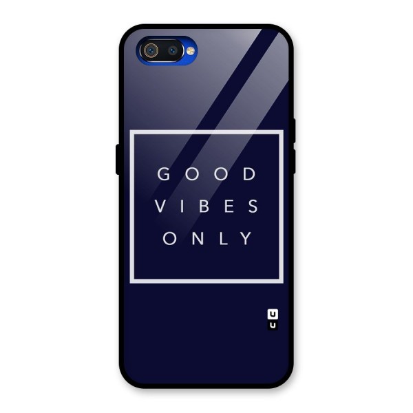 Blue White Vibes Glass Back Case for Realme C2