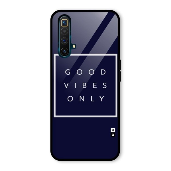 Blue White Vibes Glass Back Case for Realme X3